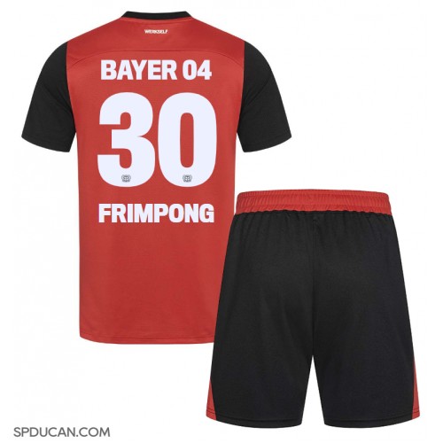 Dječji Nogometni Dres Bayer Leverkusen Jeremie Frimpong #30 Domaci 2024-25 Kratak Rukav (+ Kratke hlače)